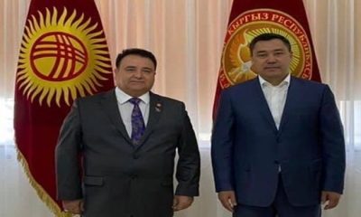 SEYFULLAH TÜRKSOY, KIRGIZİSTAN CUMHURBAŞKANI SADIR CAPAROV İLE BİR ARAYA GELDİ