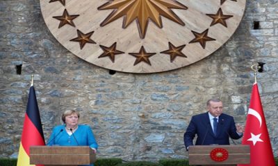 Cumhurbaşkanı Erdoğan, Almanya Şansölyesi Merkel ile ortak basın toplantısı düzenledi