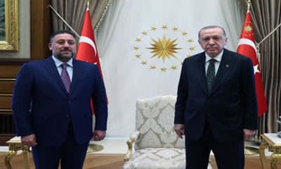 Cumhurbaşkanı Erdoğan, Irak Azim İttifakı Başkanı Hançer’i kabul etti