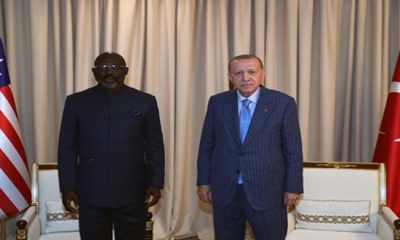 Cumhurbaşkanı Erdoğan, Liberya Devlet Başkanı Weah ile bir araya geldi