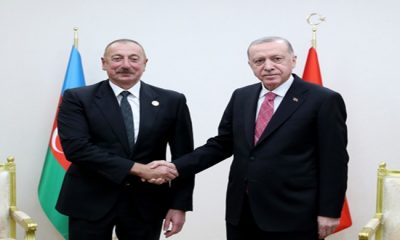 Cumhurbaşkanı Erdoğan, Azerbaycan Cumhurbaşkanı Aliyev ile bir araya geldi