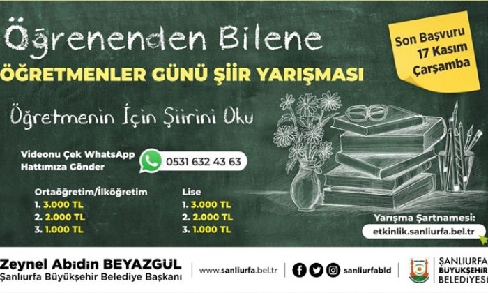 “Öğrenenden Bilene, Öğretmenler Günü Video Şiir” yarışması düzenliyor