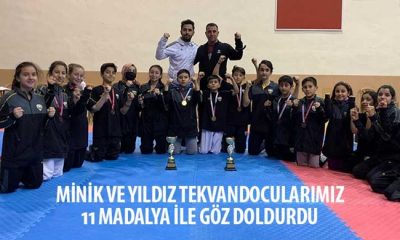 Minik ve Yıldız Tekvandocularımız 11 Madalya ile Göz Doldurdu