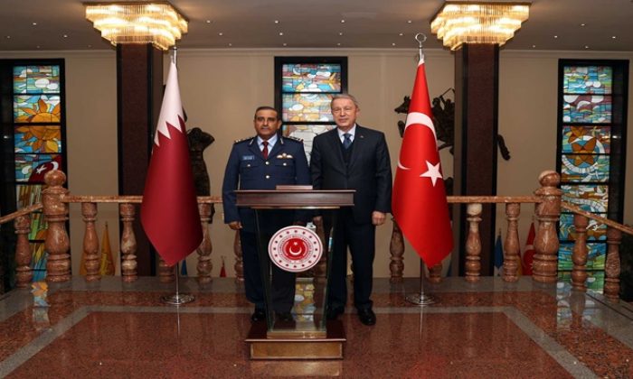 Millî Savunma Bakanı Hulusi Akar, Katar Genelkurmay Başkanı Korg. Salem Bin Hamad Al-Aqeel Al-Nabet’i Kabul Etti