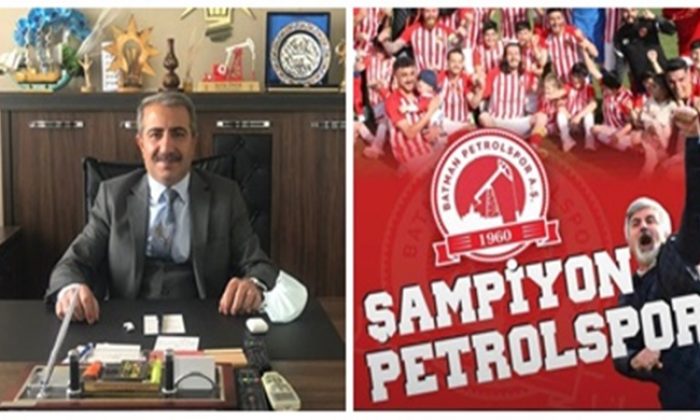 BAŞKAN ŞEFİK ÖNER `DEN ŞAMPİYON BATMAN PETROL SPOR ` U KUTLUYORUM