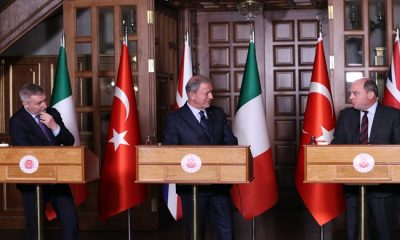 Millî Savunma Bakanı Hulusi Akar, İtalya ve İngiltere Savunma Bakanları ile Gerçekleşen Üçlü Toplantı ile ilgili Açıklamalarda Bulundu