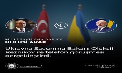 Millî Savunma Bakanı Hulusi Akar, Ukrayna Savunma Bakanı Oleksii Rezkinov ile Görüştü