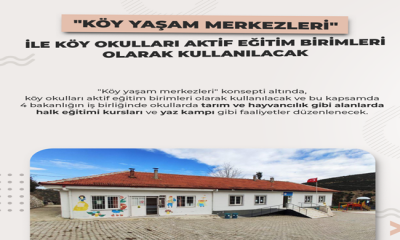 “KÖY YAŞAM MERKEZLERİ” İLE KÖY OKULLARI AKTİF EĞİTİM BİRİMLERİ OLARAK KULLANILACAK