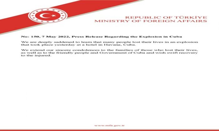 Press Release Regarding the Explosion in Cuba