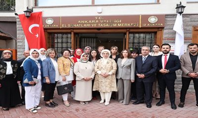 Emine Erdoğan, Ankara Kalesi’nde açılan “Ekolojik Sanat” sergisini ziyaret etti