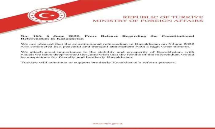 Press Release Regarding the Constitutional Referendum in Kazakhstan