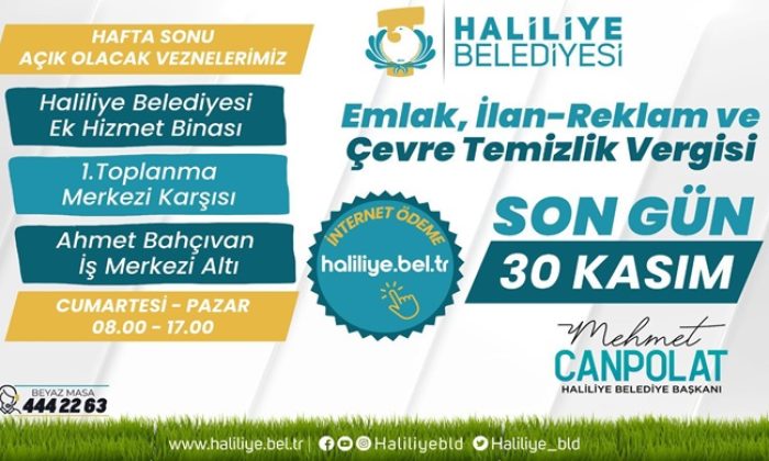 HALİLİYE BELEDİYESİ ÖDEMELERDE İNTERNET KOLAYLIĞI SAĞLIYOR