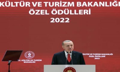 Cumhurbaşkanı Erdoğan, Kültür ve Turizm Bakanlığı Özel Ödülleri Töreni’ne katıldı