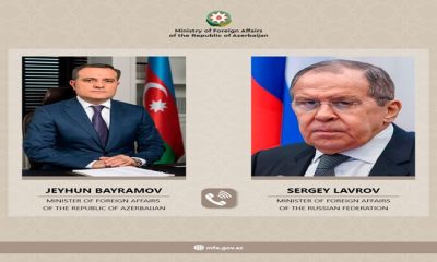 Xarici işlər naziri Ceyhun Bayramov ilə Rusiya Federasiyasının xarici işlər naziri Sergey Lavrov arasında telefon danışığına dair mətbuat məlumatı