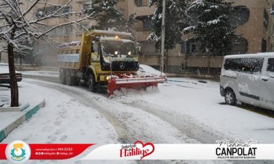 HALİLİYE BELEDİYESİ KARLA MÜCADELEDE 460 PERSONELLE SAHADA