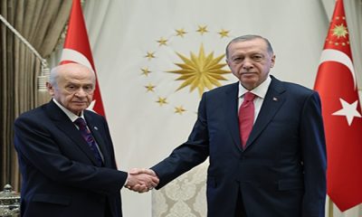 Cumhurbaşkanı Erdoğan, MHP Genel Başkanı Bahçeli’yi kabul etti