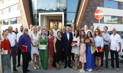 Cumhurbaşkanı Tatar, Güzelyurt Uluslararası Sanat Buluşması’nda sergi açılışına katıldı  “Sanat barıştır, güzelliktir, yaratıcılıktır”