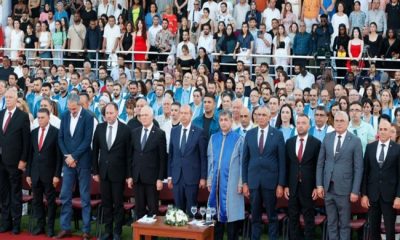 Cumhurbaşkanı Tatar, LAÜ mezuniyet töreninde konuştu