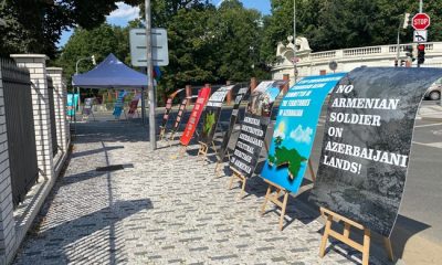 ATƏT-in Praqadakı nümayəndəliyi qarşısında Ermənistanı ifşa edən məlumatlandırma aksiyası keçirilib