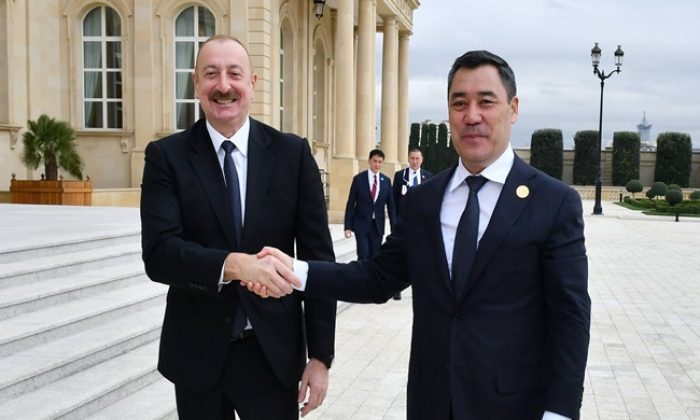 İlham Aliyev, Kırgızistan Cumhurbaşkanı Sadir Japarov ile görüştü