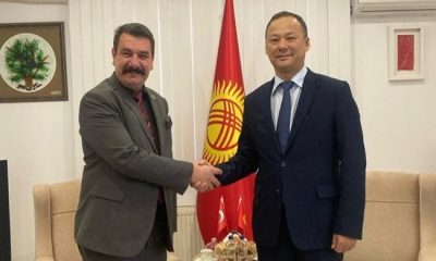 TURKKON GENEL BAŞKANI MURAT ÇOBANOĞLU `NDAN KIRGIZİSTAN ANKARA BÜYÜKELÇİSİ RUSLAN KAZAKBAEV ` E ZİYARET