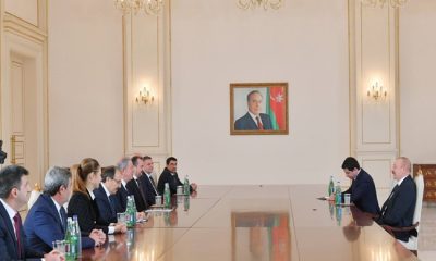 İlham Aliyev, TBMM Milli Savunma Komisyonu Başkanı başkanlığındaki heyeti kabul etti