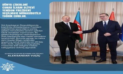 Serbiya Respublikasının Prezidenti Aleksandar Vuçiçdən